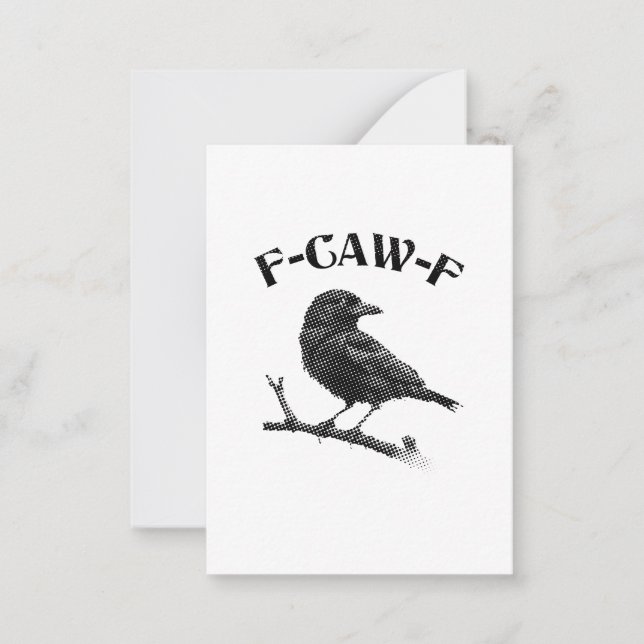 Crow F-CAW-F Halloween Note Card (Front)