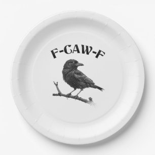 Crow F-CAW-F Halloween Paper Plates