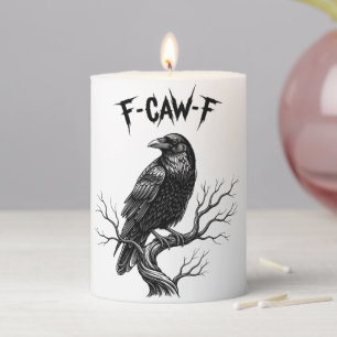 Crow - F-Caw-F Pillar Candle