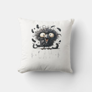 Crow F-Caw-F Throw Pillow