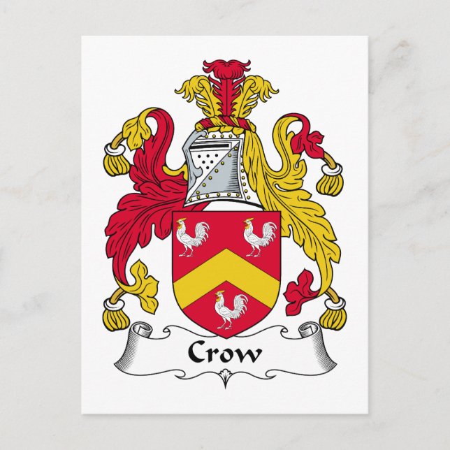 Crow Family Crest Postcard (Front)