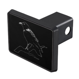 Crow (for dark backgrounds) tow hitch cover