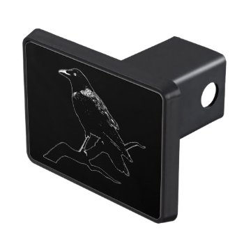 Crow (for Dark Backgrounds) Tow Hitch Cover by andersARTshop at Zazzle