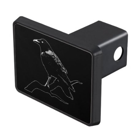 Crow (for Dark Backgrounds) Tow Hitch Cover