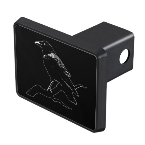 Crow for dark backgrounds tow hitch cover