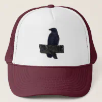 Vintage-Crow-Raven-Black-Retro-Moon Funny Gifts Mesh Men's Trucker