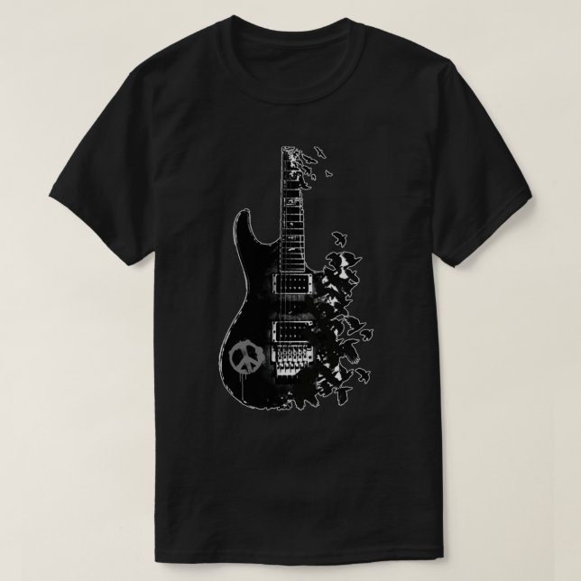 Crow Guitar T-Shirt (Design Front)