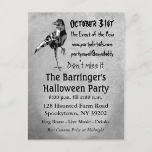 Crow Halloween Invite