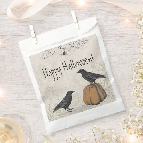 Crow Happy Halloween Favor Bag