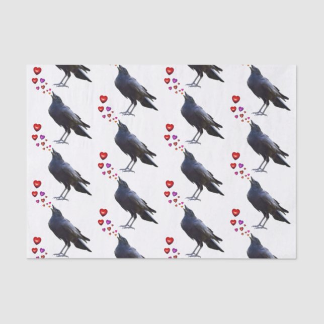 Crow Hearts Tissue Paper (Front)