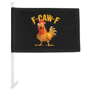 Crow Humor F-Caw-F Gothic Funny Retro Cool Car Flag