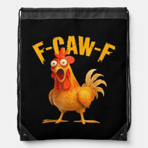 Crow Humor F-Caw-F Gothic Funny Retro Cool Drawstring Bag