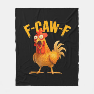 Crow Humor F-Caw-F Gothic Funny Retro Cool Fleece Blanket