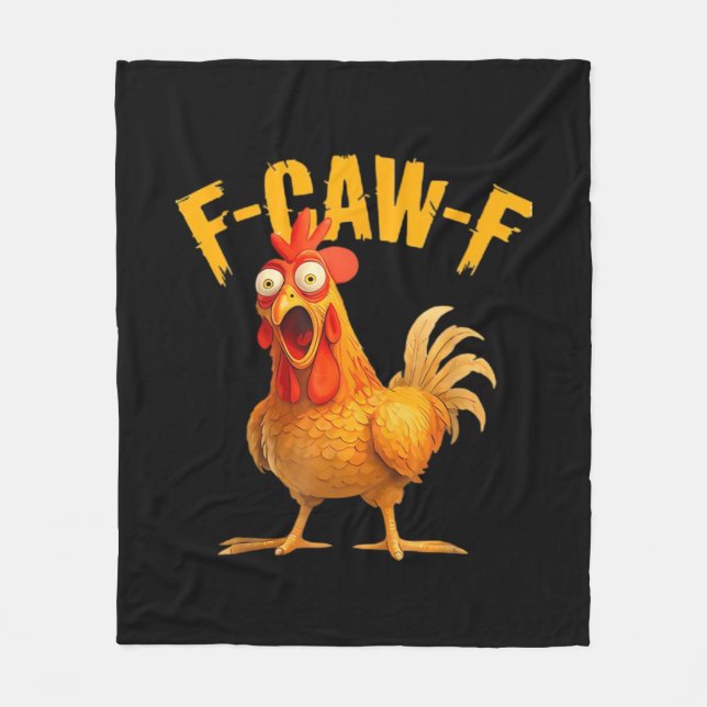 Crow Humor F-Caw-F Gothic Funny Retro Cool Fleece Blanket (Front)
