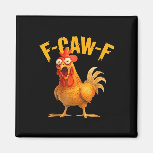 Crow Humor F-Caw-F Gothic Funny Retro Cool Magnet (Front)