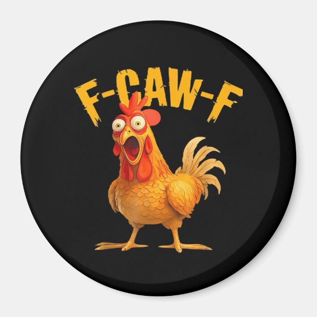 Crow Humor F-Caw-F Gothic Funny Retro Cool Magnet (Front)