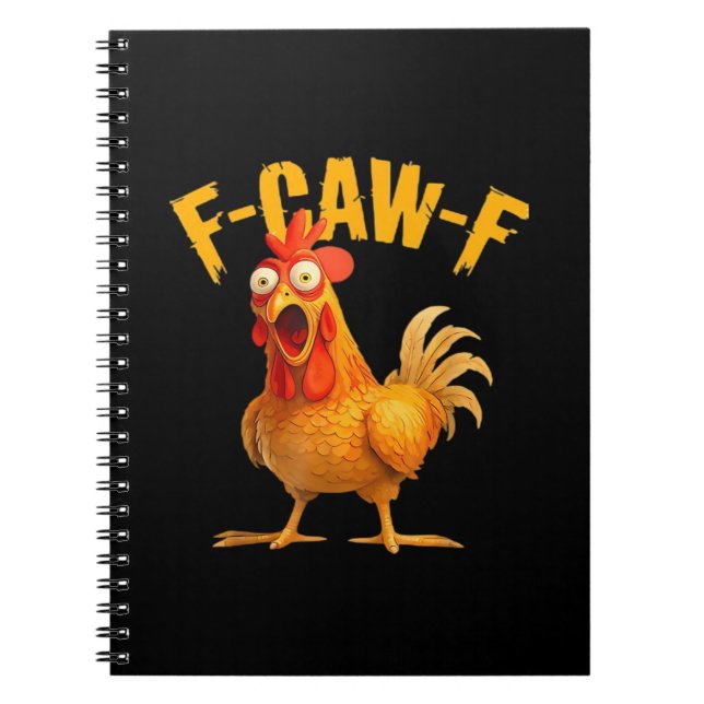Crow Humor F-Caw-F Gothic Funny Retro Cool Notebook (Front)