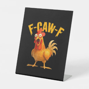 Crow Humor F-Caw-F Gothic Funny Retro Cool Pedestal Sign