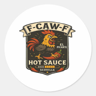 Crow Humor Funny Gothic F-Caw-F Classic Round Sticker