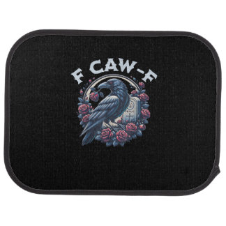 Crow Humorous F-Caw-F Graphic For Men Women Retro Car Floor Mat