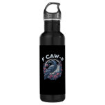 Crow Humorous F-Caw-F Graphic For Men Women Retro  Stainless Steel Water Bottle