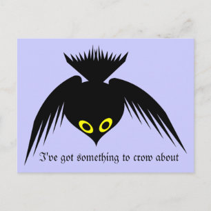 Crow Important Announcement Postcard