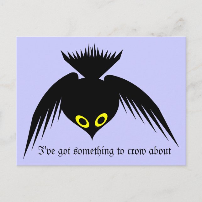Crow Important Announcement Postcard (Front)