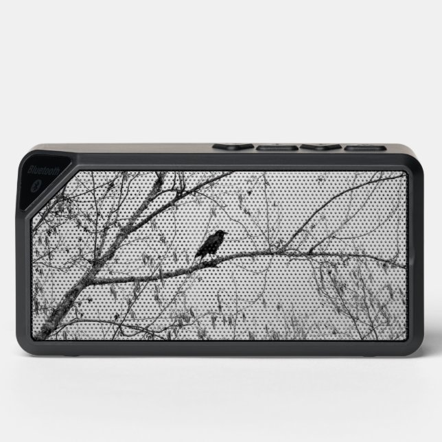 Crow in a Birch Tree Bluetooth Speaker (Front)