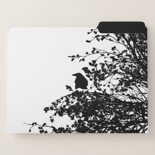 Crow in a tree file folder