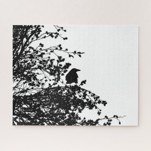 Crow in a tree jigsaw puzzle