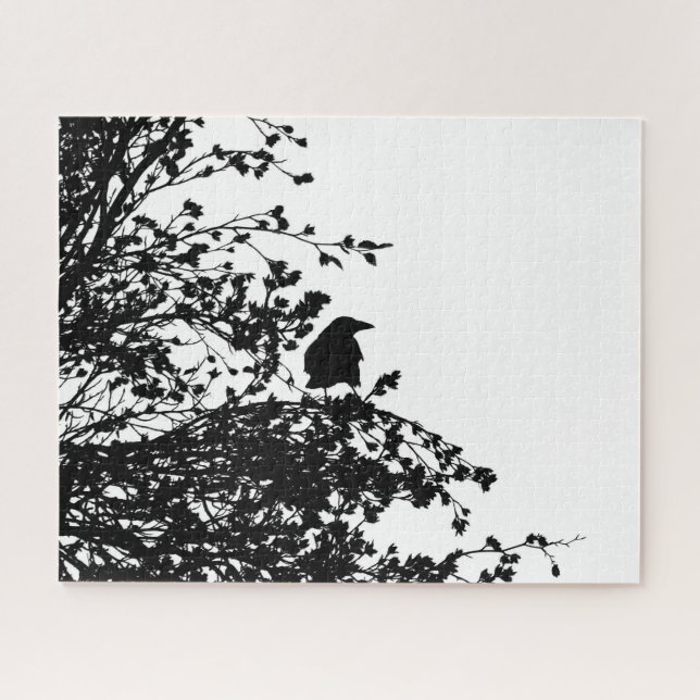 Crow in a tree jigsaw puzzle (Horizontal)