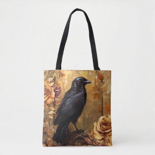 Crow in Autumn Tote Bag