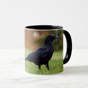 Crow In Grass Mug