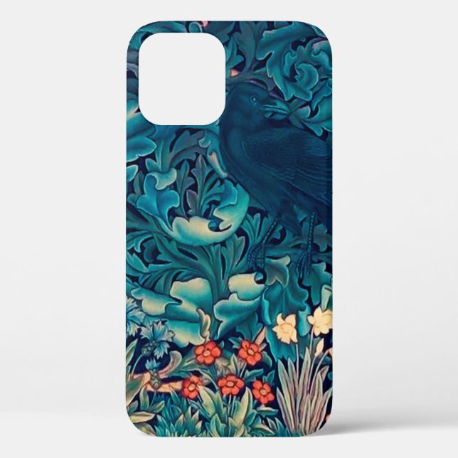 Crow in The Forest, William Morris Case-Mate iPhone Case (Back)