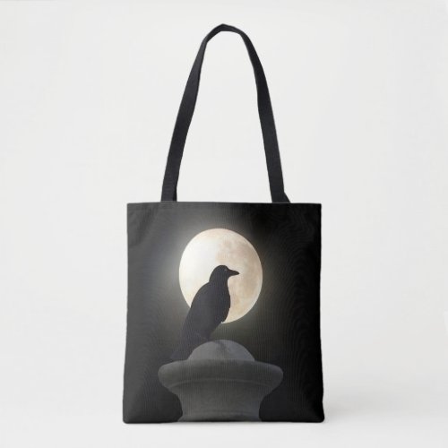 Crow In The Glow Of The Moon Tote