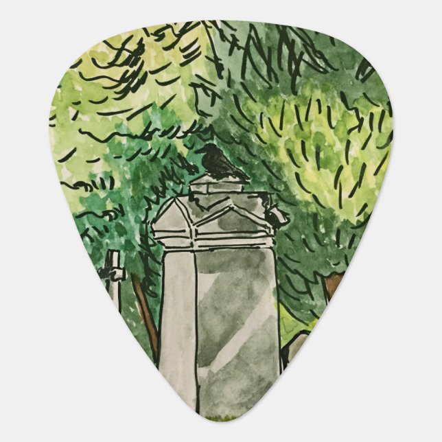 Crow in the Graveyard, Guitar Pick (Front)