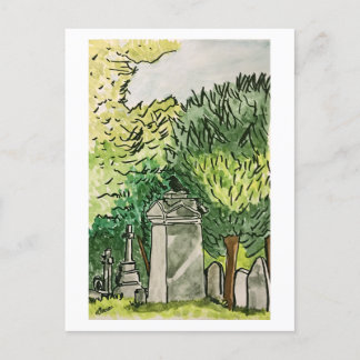 Crow in the Graveyard Postcard