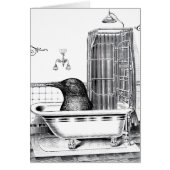 Crow in Vintage Bath Tub (Front)