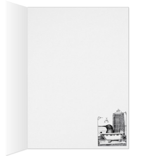 Crow in Vintage Bath Tub (Inside (Right))