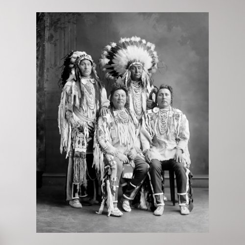 Crow Indian Group Portrait early 1900s Poster