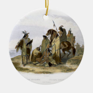 Crow Indians, plate 13 from volume 1 of `Travels i Ceramic Ornament