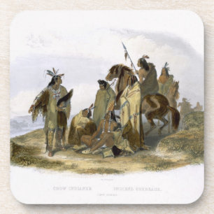 Crow Indians, plate 13 from volume 1 of `Travels i Drink Coaster