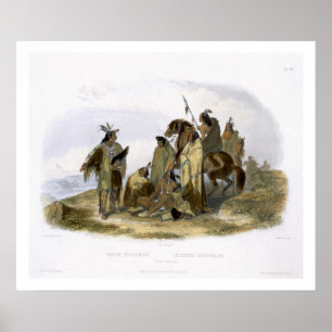 Crow Indians, plate 13 from volume 1 of `Travels i Poster
