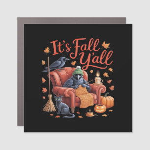 Crow It’s Fall Y’all Pumpkins Fall Autumn Hallowee Car Magnet