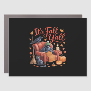 Crow It’s Fall Y’all Pumpkins Fall Autumn Hallowee Car Magnet