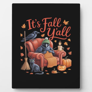 Crow It’s Fall Y’all Pumpkins Fall Autumn Hallowee Plaque