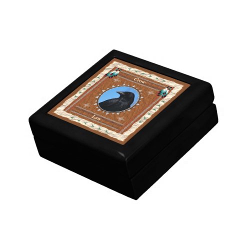 Crow _ Law  Wood Gift Box w Tile