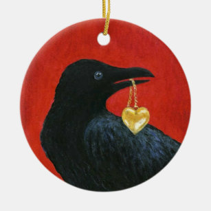 Crow & Locket Ornament