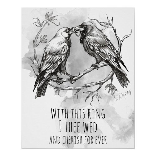 Crow Lover Cherish Forever Poster