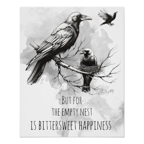 Crow Lover Empty Nest  Poster